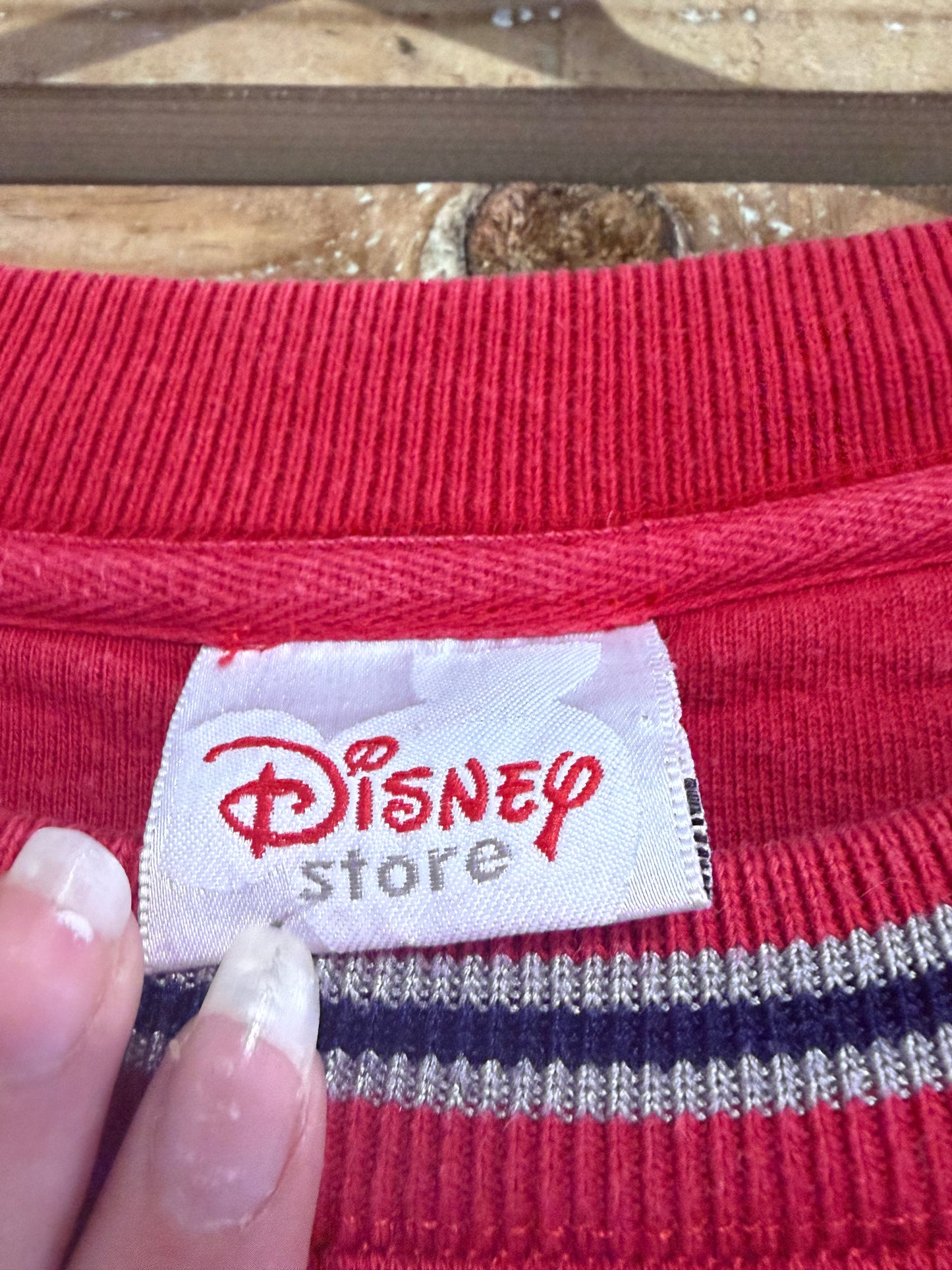 Vintage RARE 90s Disney Mickey Mouse embroidered sweater. USA. Size medium. Red