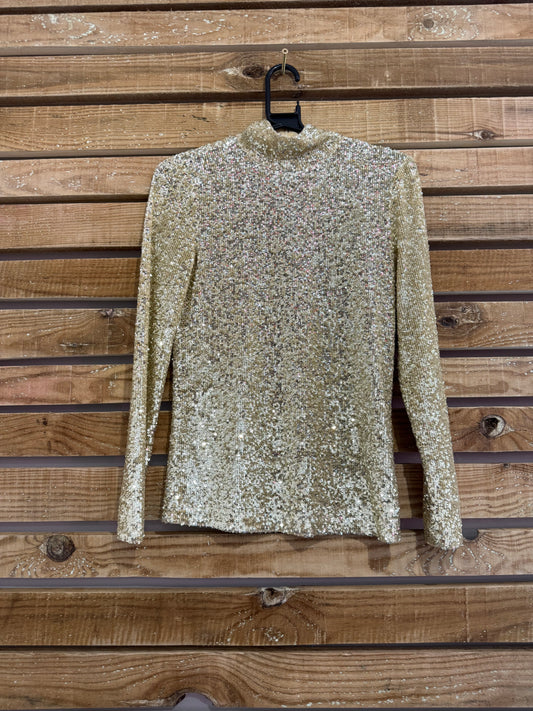 BNWT Tory Burch sequin turtle neck top. Christmas/ party. Size XS.