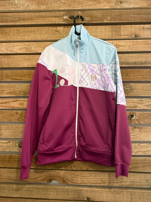 Vintage 80s RARE Sergio Tacchini track zip up sports jacket. Size Medium. Festival.