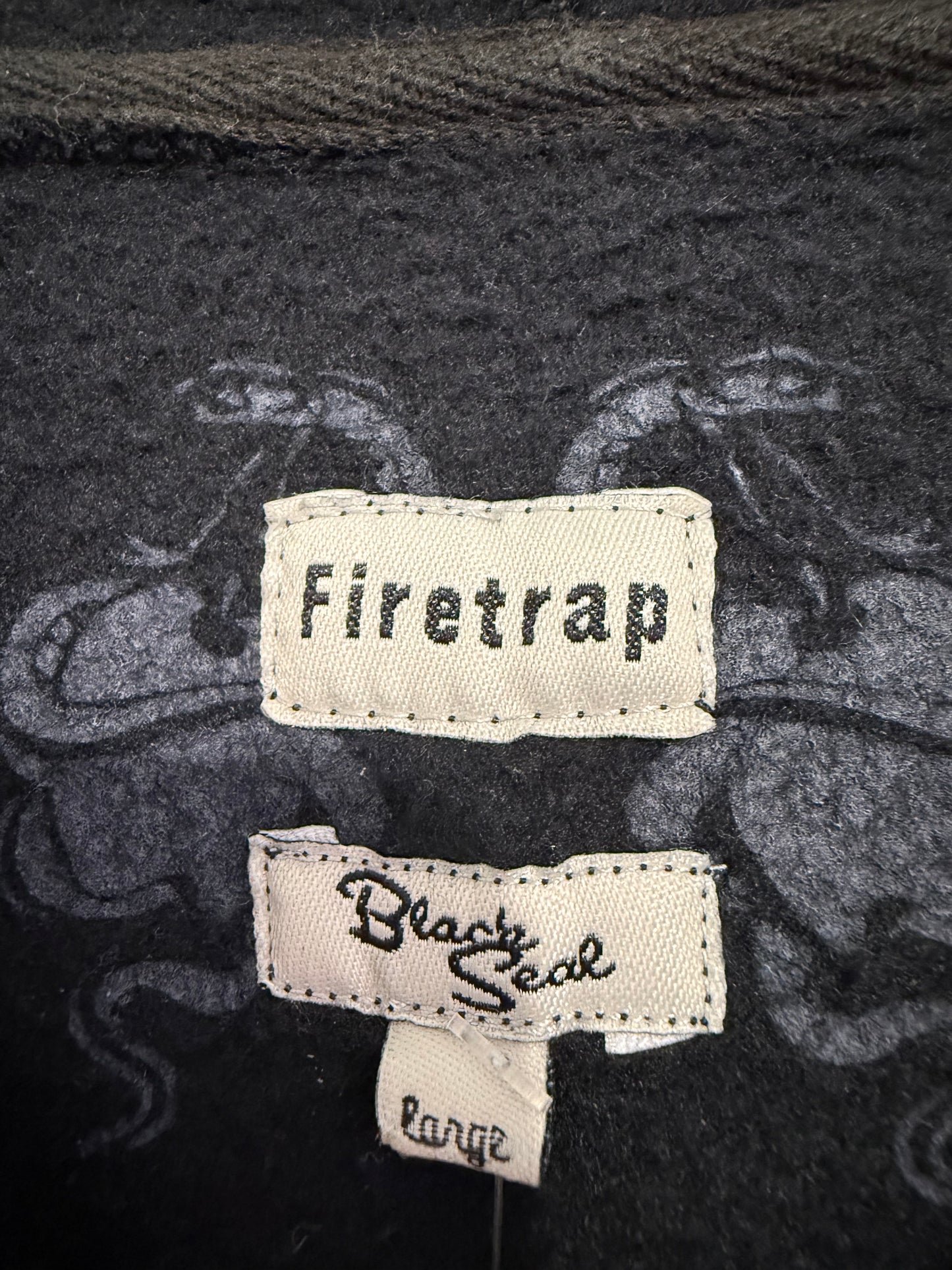 Vintage Y2K Firetrap Black Seal hoodie. Hooded sweater. Black Size Large.