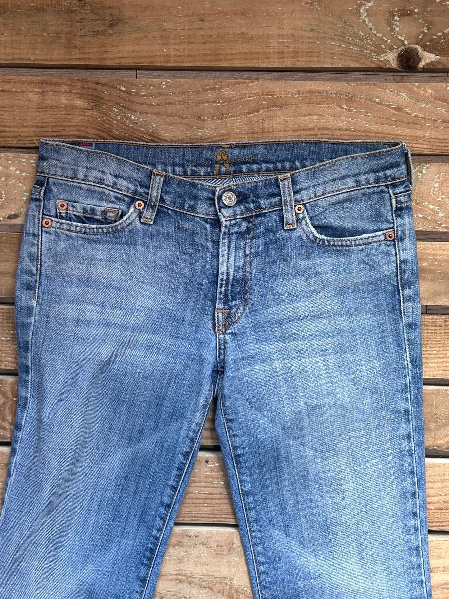 Vintage Y2K 7 for all mankind flared low rise bootcut jeans. Size UK10, waist 30”