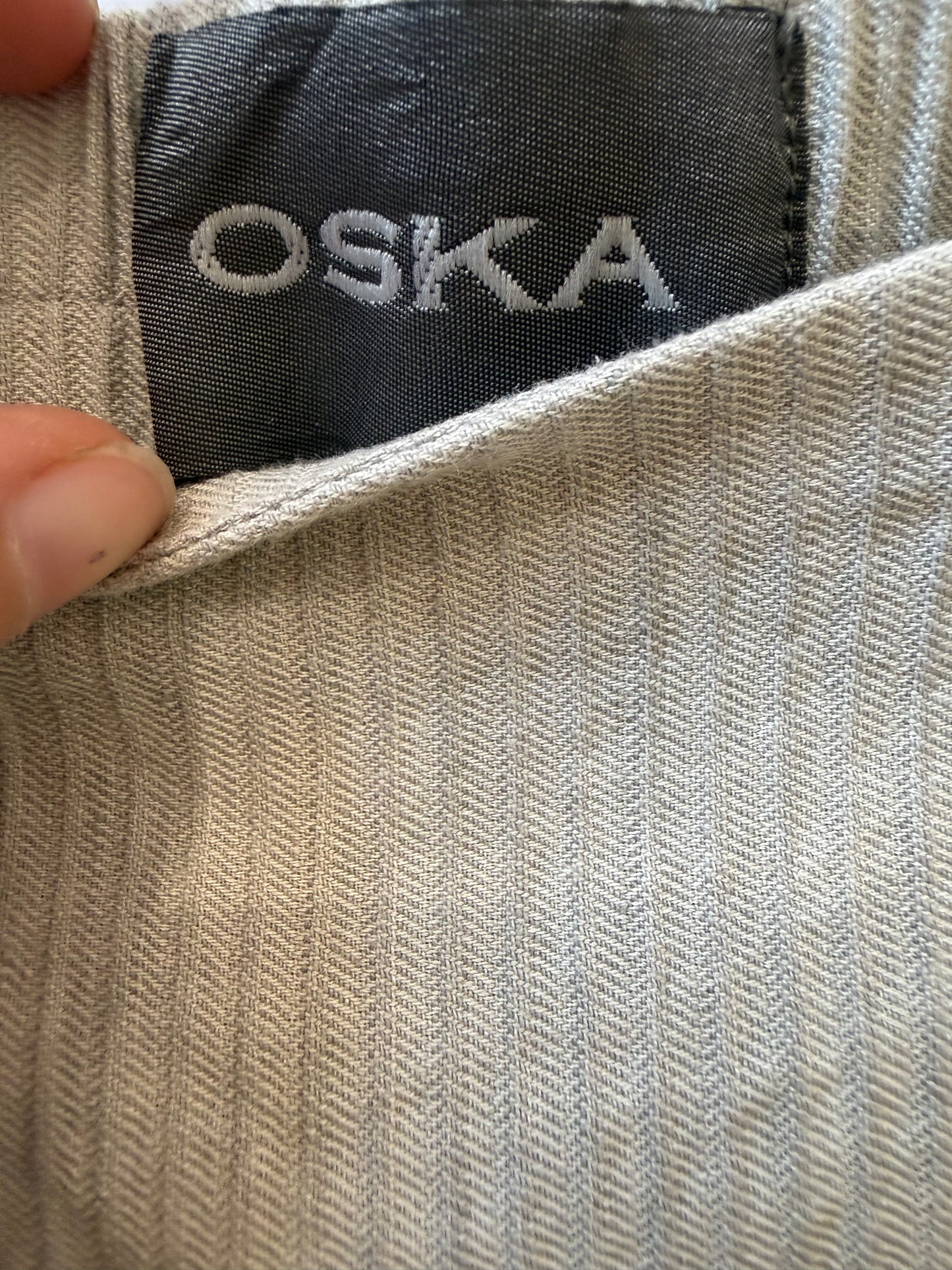 OSKA striped linen & cotton trousers. Summer/ beach.  28” waist. UK8