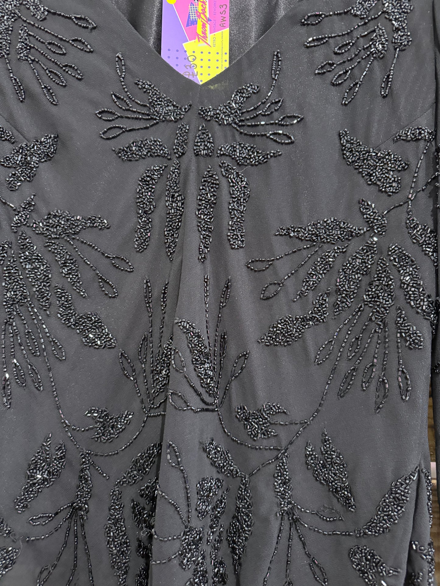 Vintage 90s JKara beaded top.Large Christmas/ party/ winter