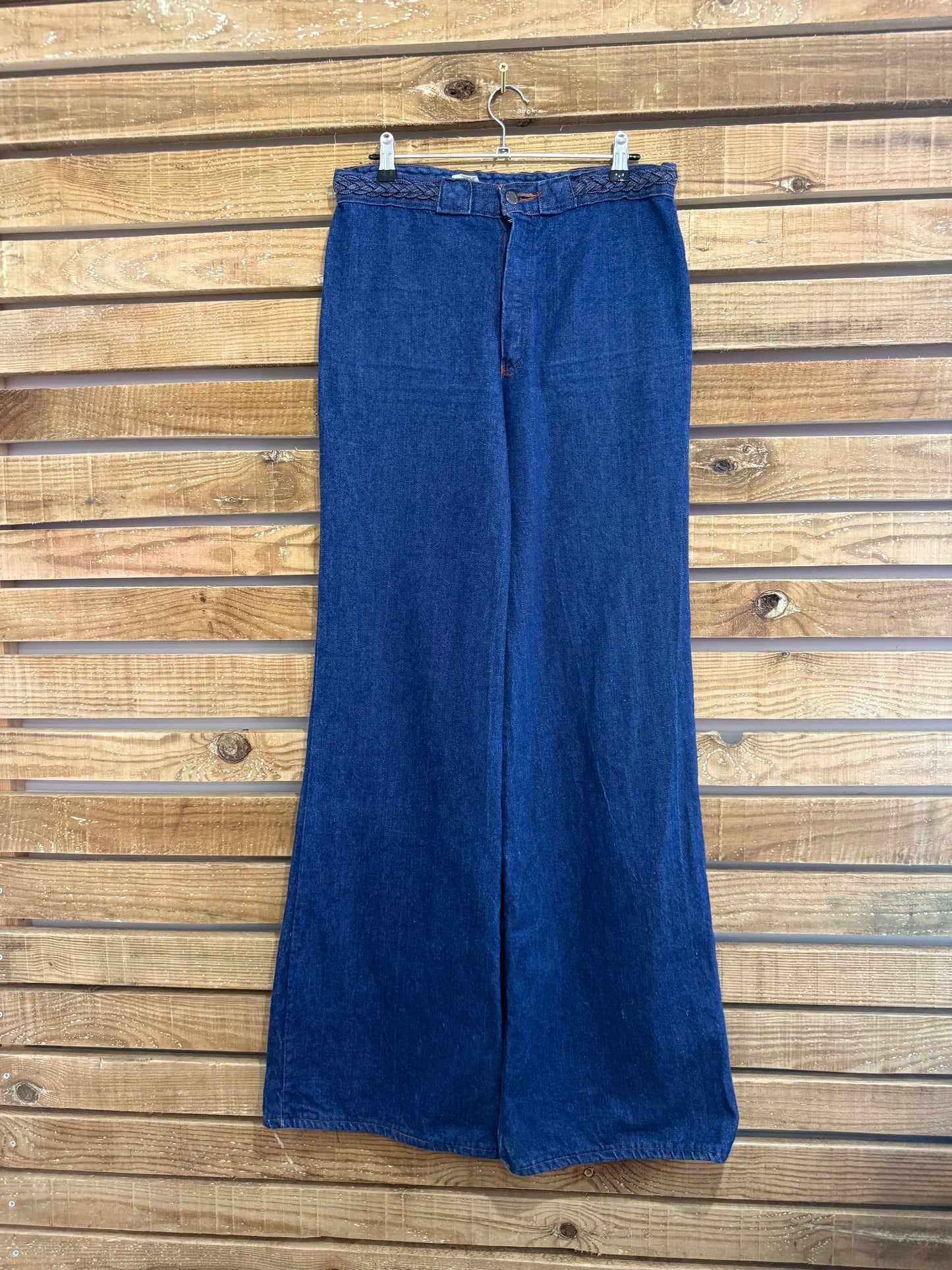 Vintage 70s flared jeans. Hippy/ Boho. Size UK10. Waist 30”