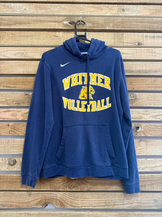 Vintage Y2K Nike Whitmer Volleyball hoodie/ hooded sweater. USA/ American. Navy. Size Medium.