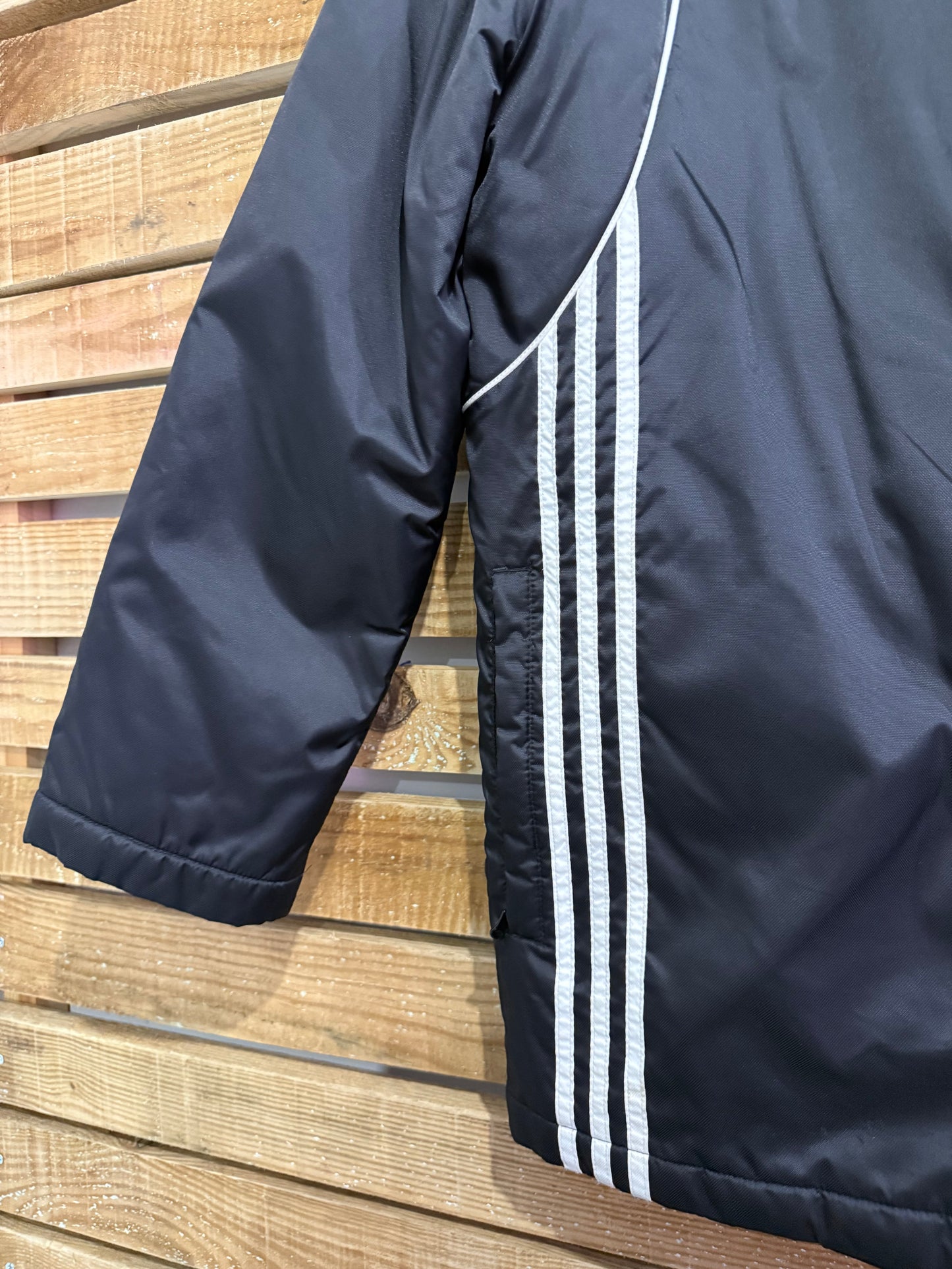 Vintage 90s Adidas waterproof sports jacket. Black. Size large.