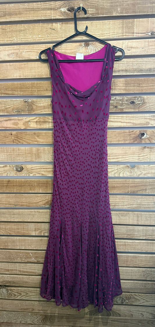 Vintage Y2K Country Casuals cowl neck evening dress. Size UK10. Wedding/Party/Evening. Fairycore/ Whimsy.