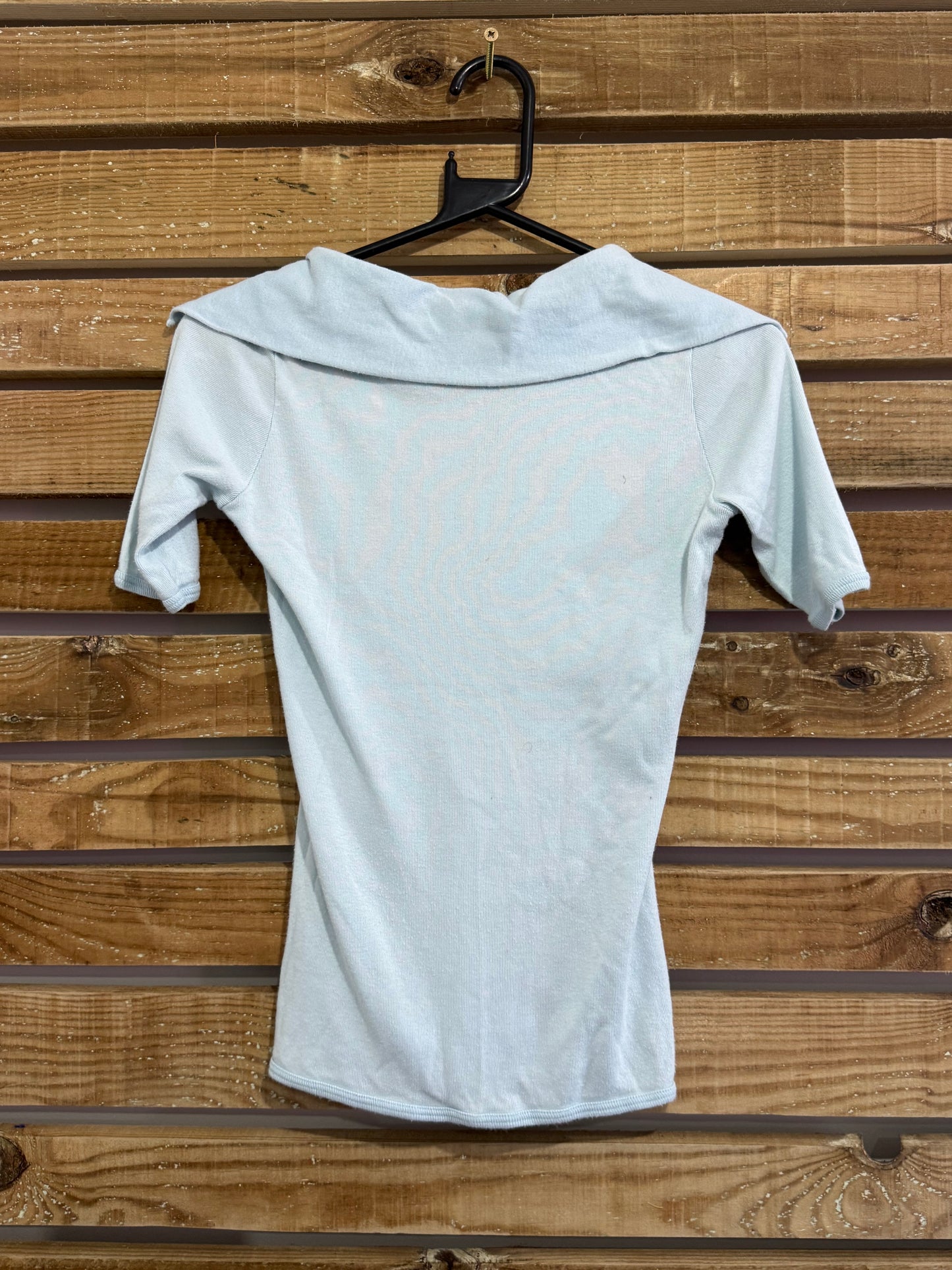 Vintage 70s St Michael floral embroidered cotton top. Size Small.