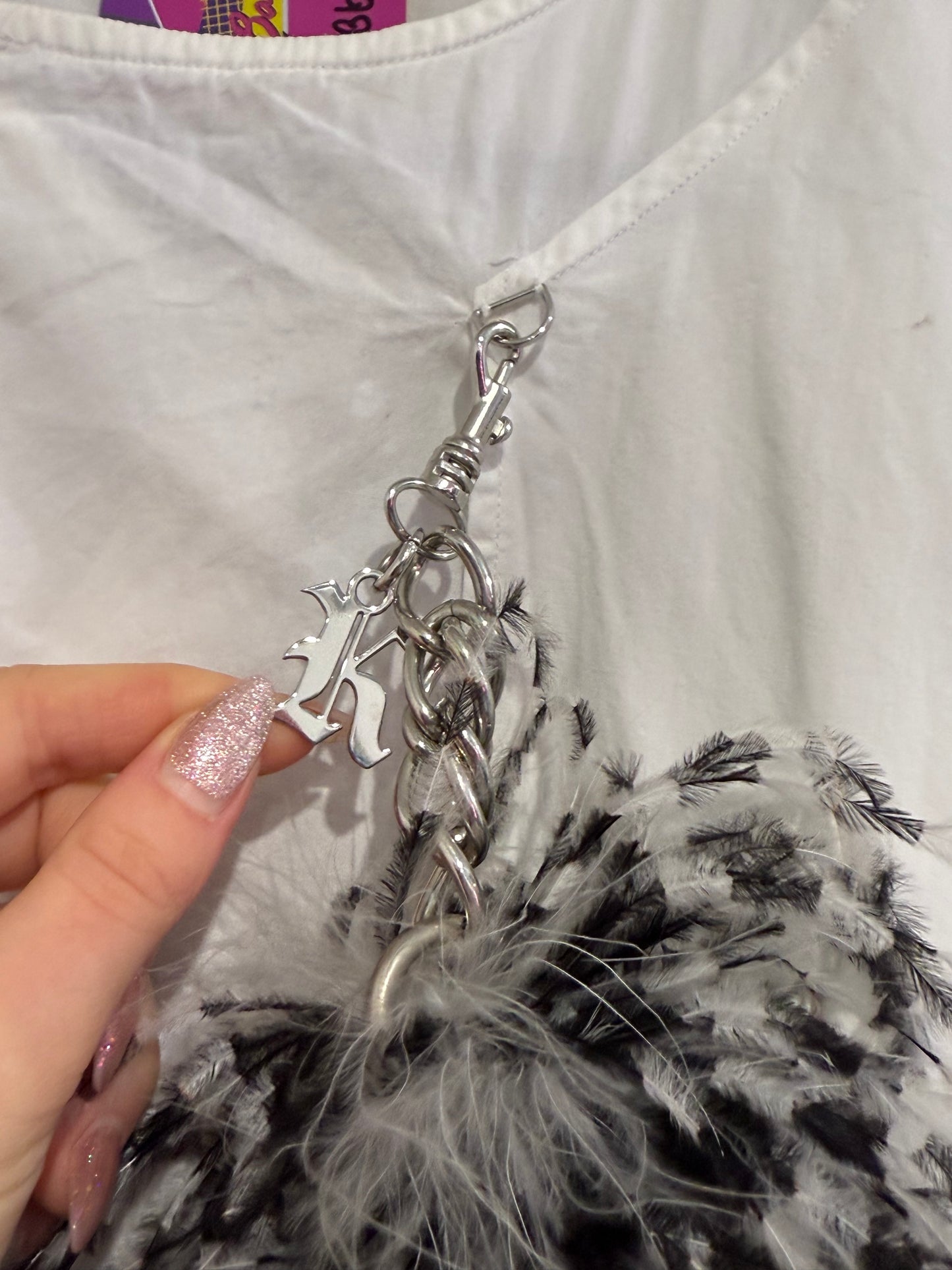 RARE Christopher Kane shirt with feather embellishment. Free sizing.