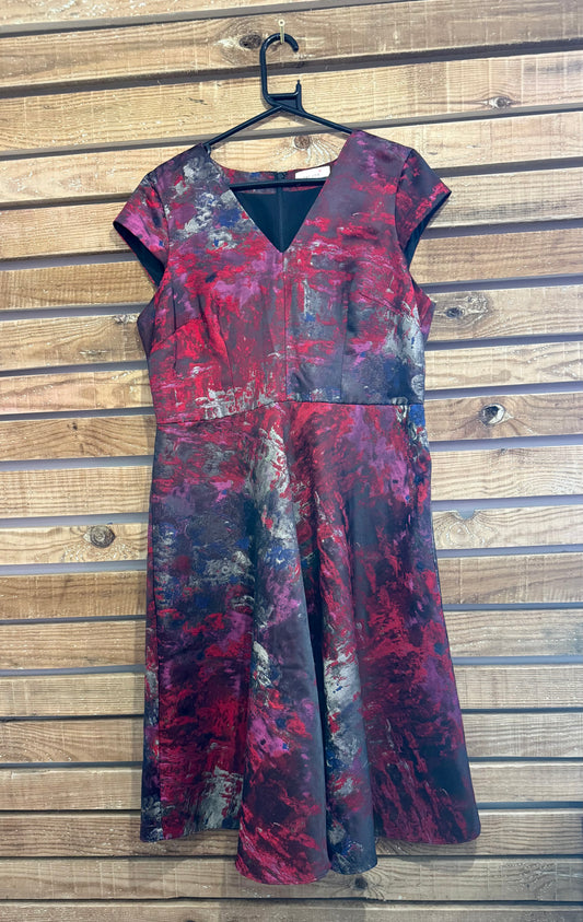Per Una shift dress. Watercolour/abstract pattern. Evening/ summer/ office/ wedding. Size 16