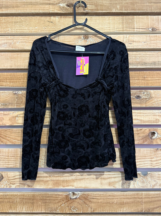 Vintage 90s Armani velvet top. size 42. Christmas/ party/ winter