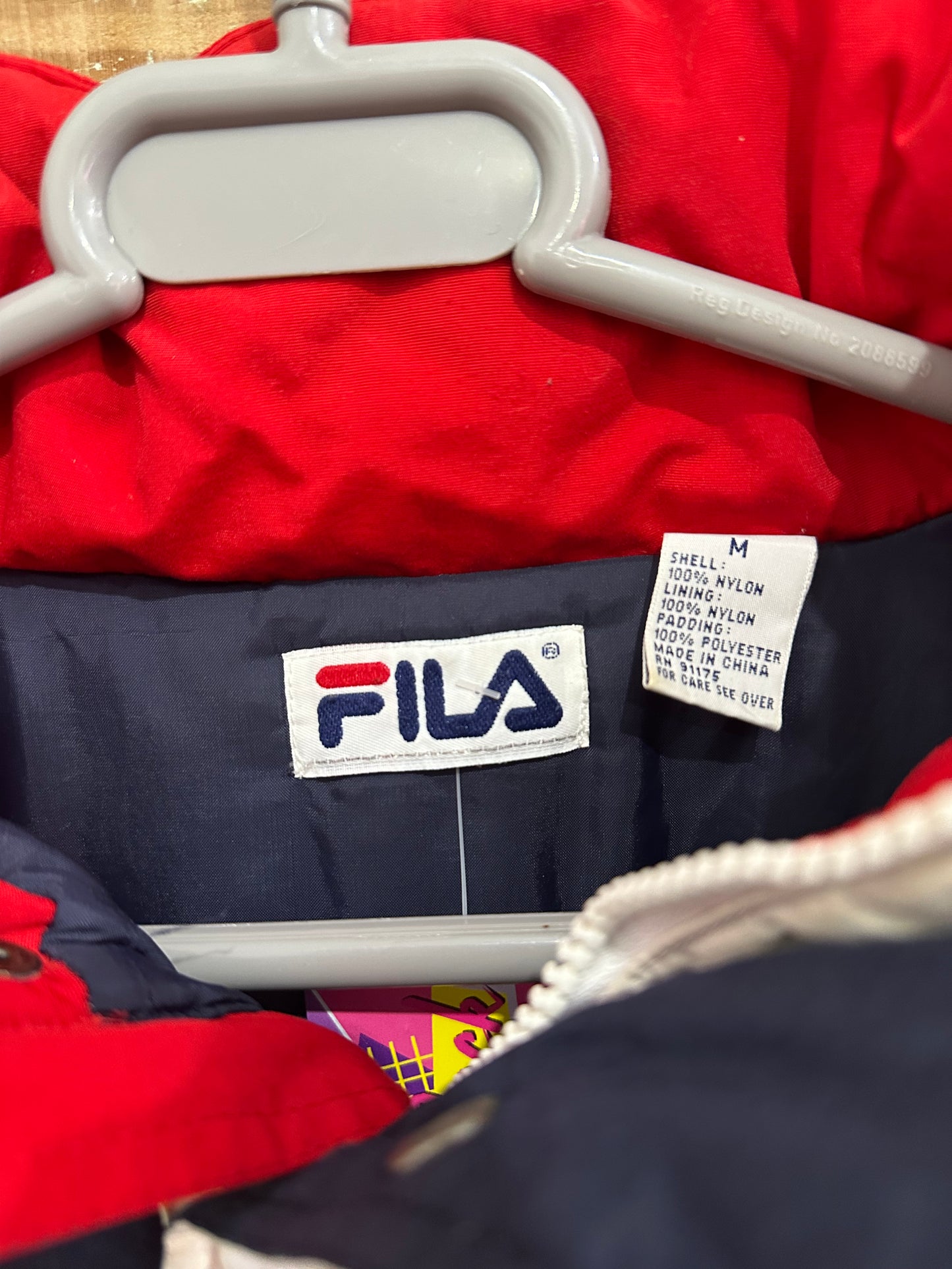 Vintage 80s Fila 1/4 zip spell-out jacket. Size Medium. Festival.