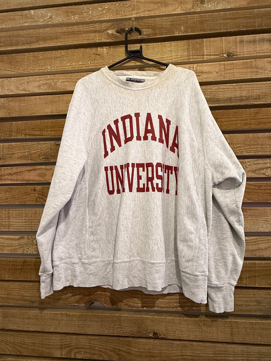 Vintage 90s Champion American Indiana University spell-out sweater/ sweatshirt. USA. Size Large