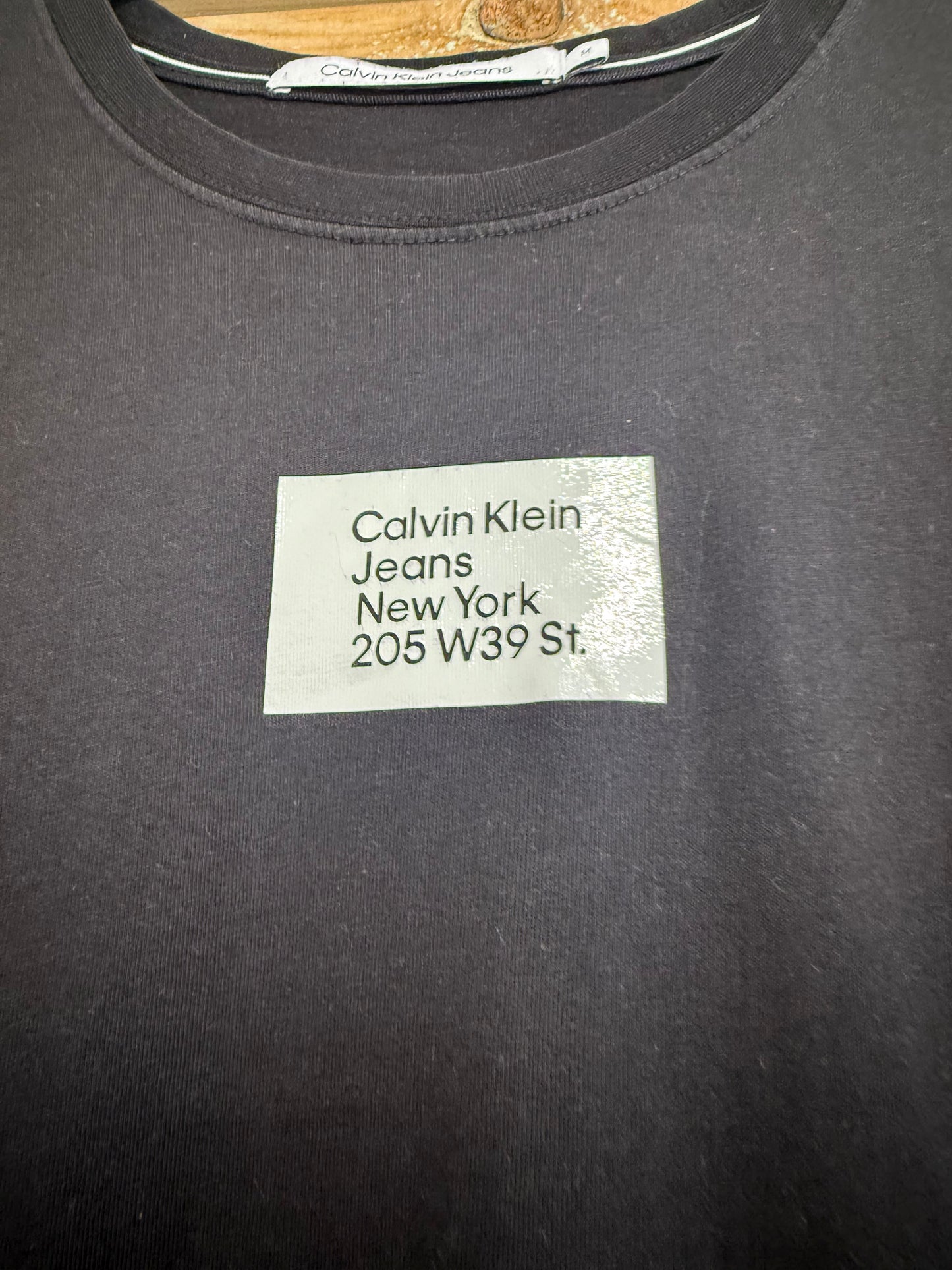 Vintage Y2K Calvin Klein 100% Cotton logo T-shirt. Black. Size Medium.