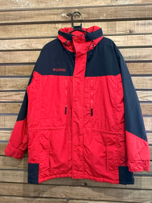 Vintage 90s Columbia Waterproof Outdoors Jacket. Size Large. Hiking/ Outdoors/ ski. Red.