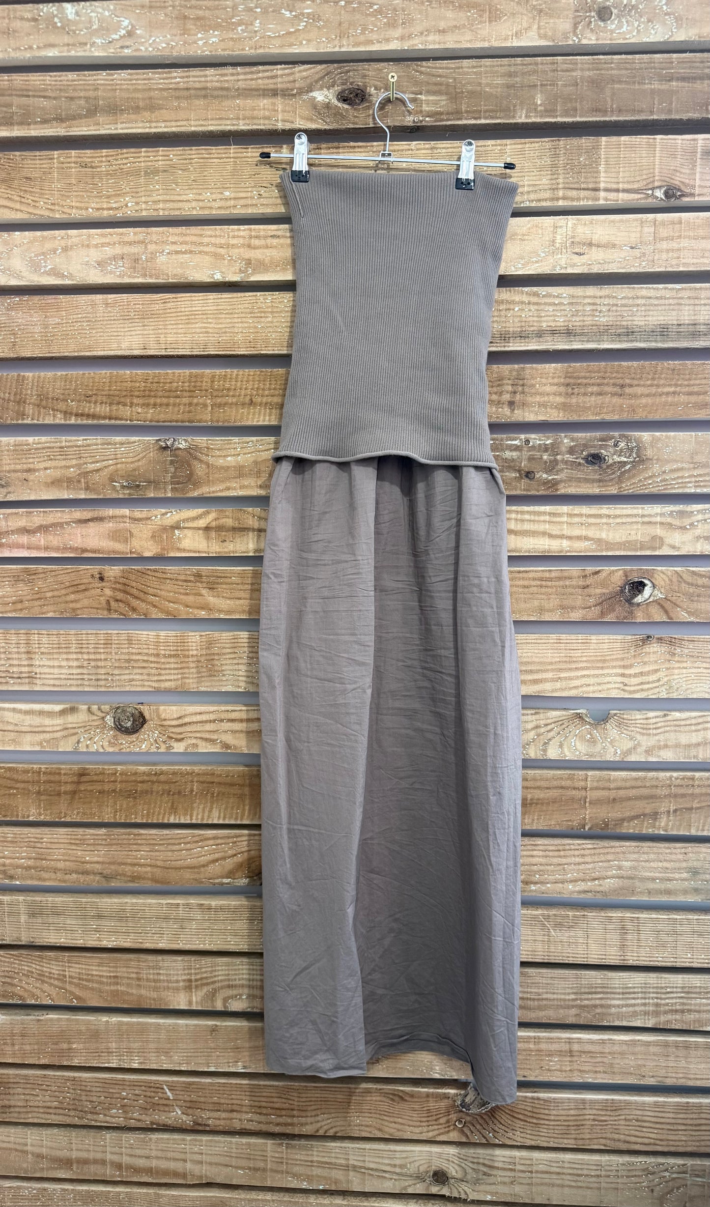 AllSaints strapless Tegan hybrid bodycon maxi dress. Summer. UK4.