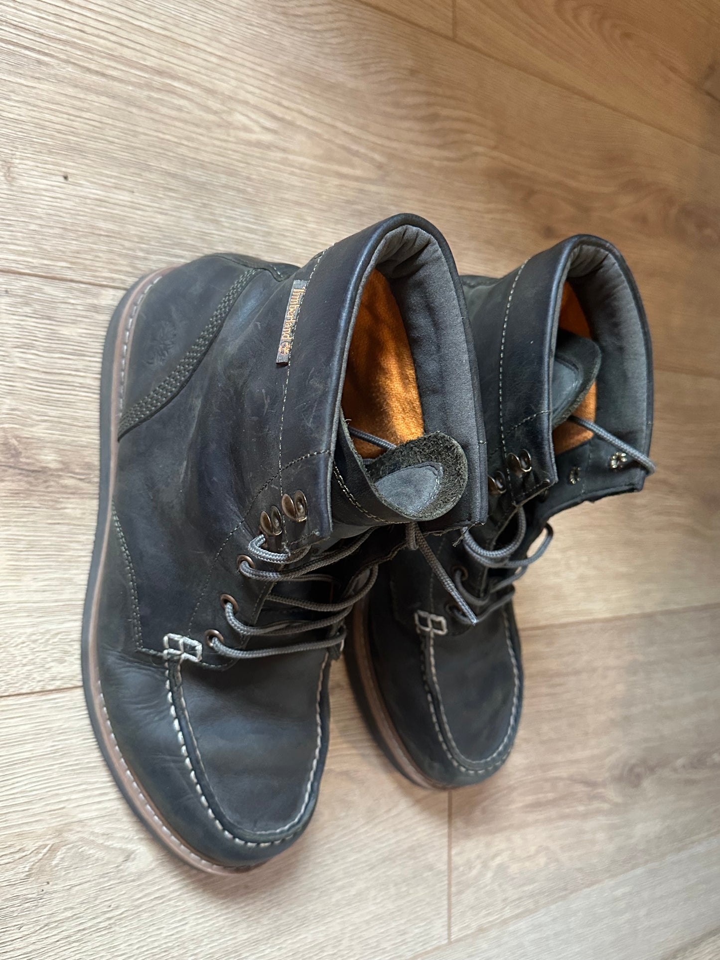 TIMBERLAND 'Newmarket II' Men's Green Full Grain Leather Walking Boots UK 8.5