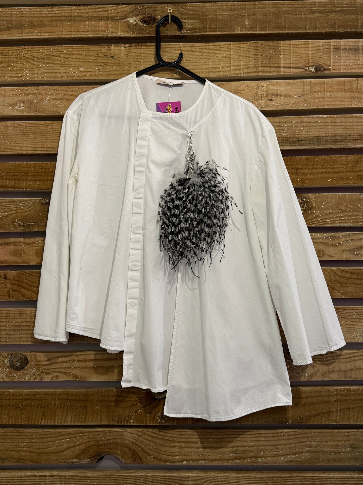 RARE Christopher Kane shirt with feather embellishment. Free sizing.