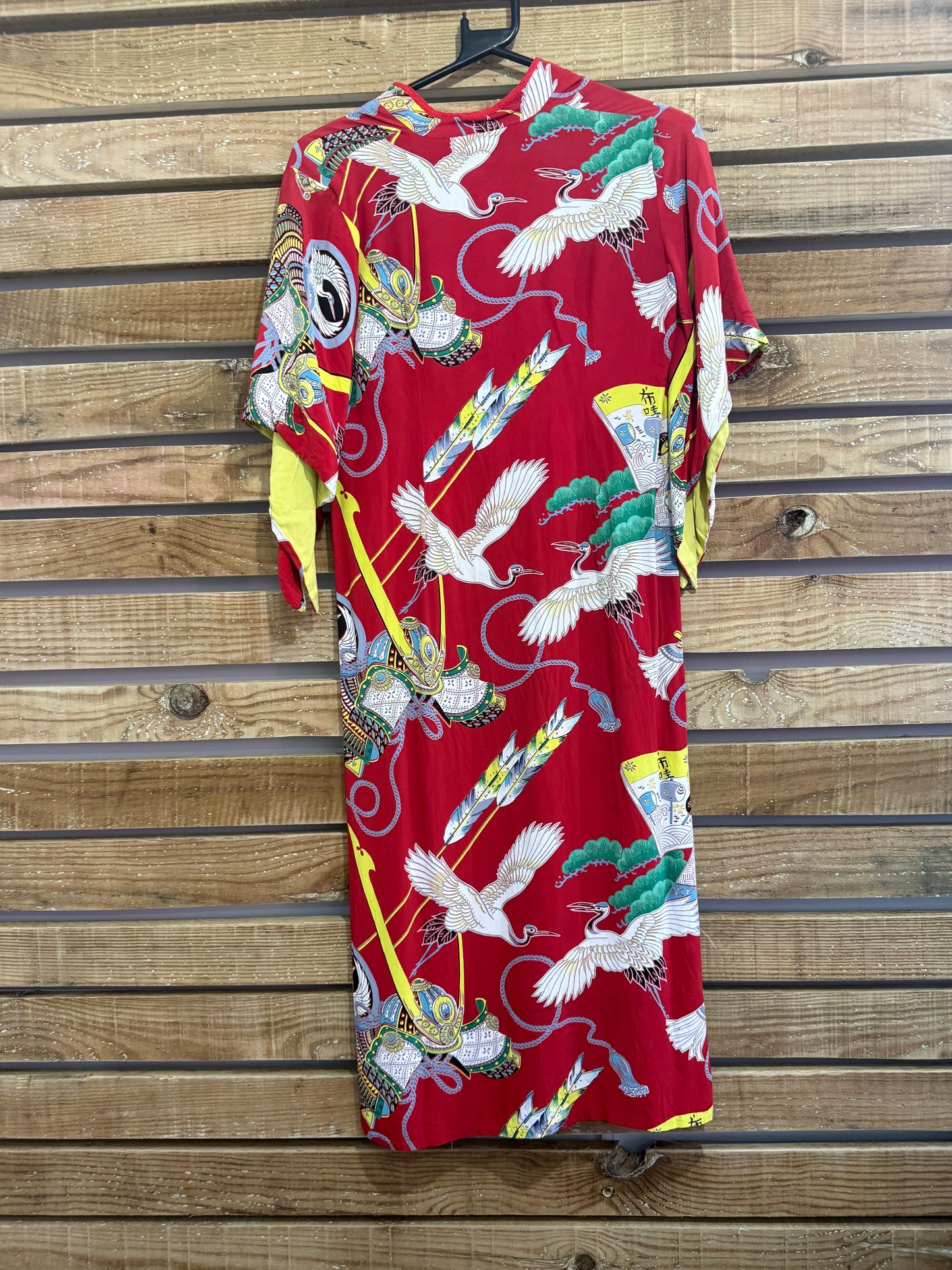 Vintage 40s/ 50s oriental pake muu Hawaiian dress. Rockabilly/ pin up. Size 8-10