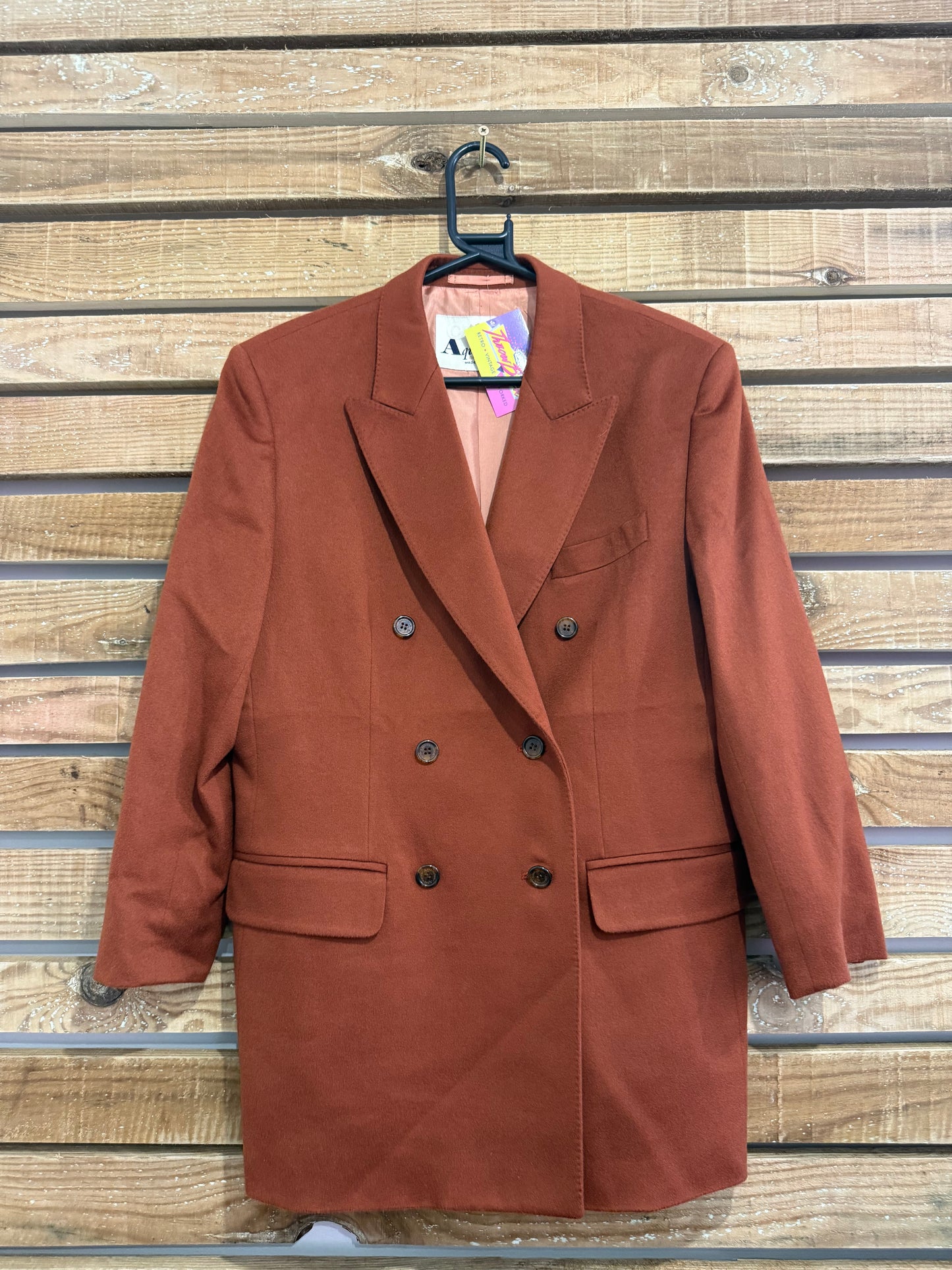 Vintage 80s Aquascutum double breasted button up jacket/ coat. Size 10.
