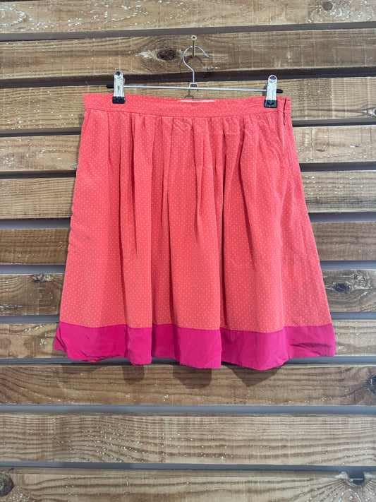 Vanessa Bruno Athé mini skirt. Silk. Colourblock/ polka dots. Size 8. Summer.