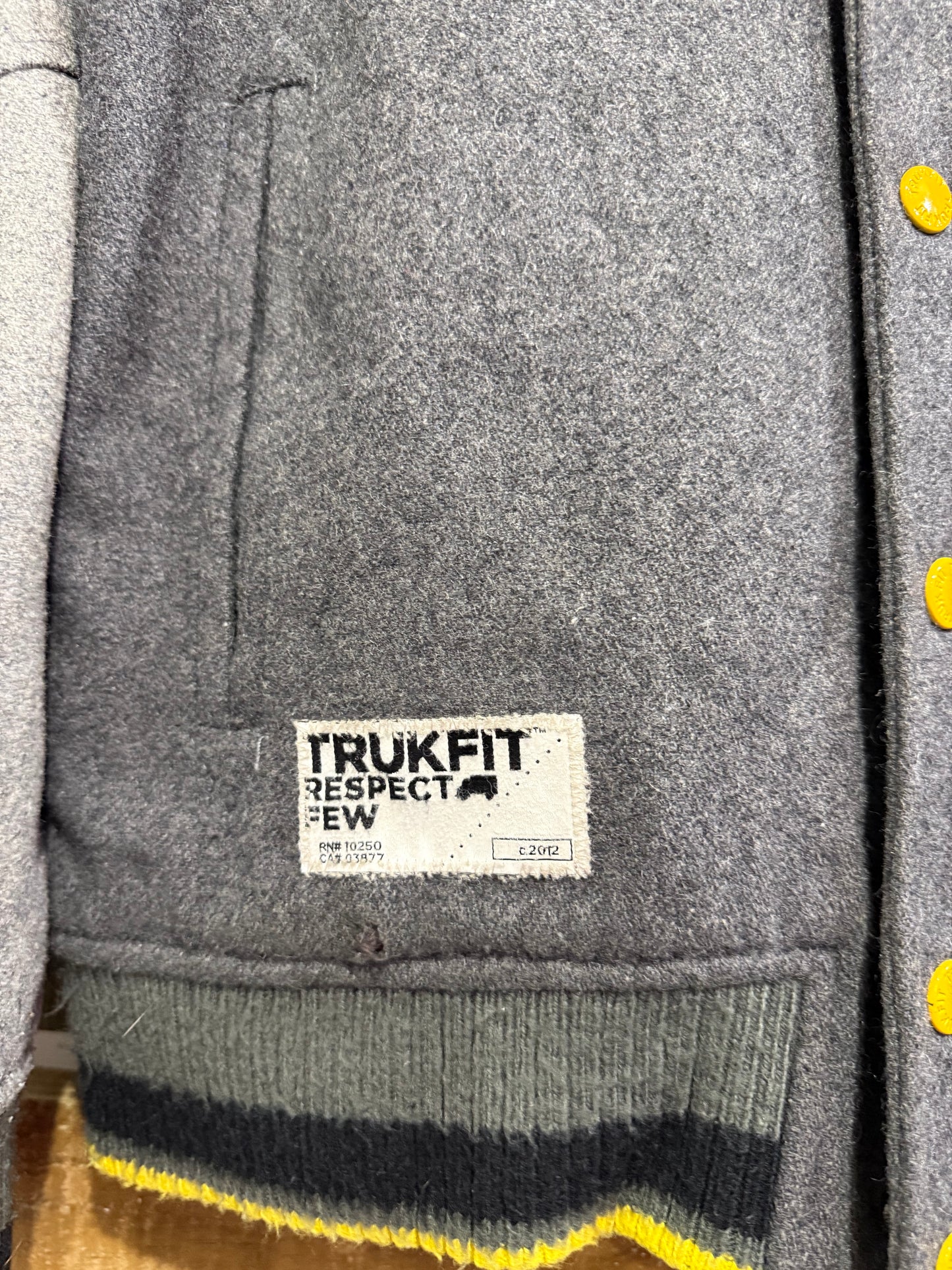 Vintage Y2K RARE Trukfit Mob Varsity Jacket. Size Small. Grey. Lil Wayne, Lil Weezy To The End.
