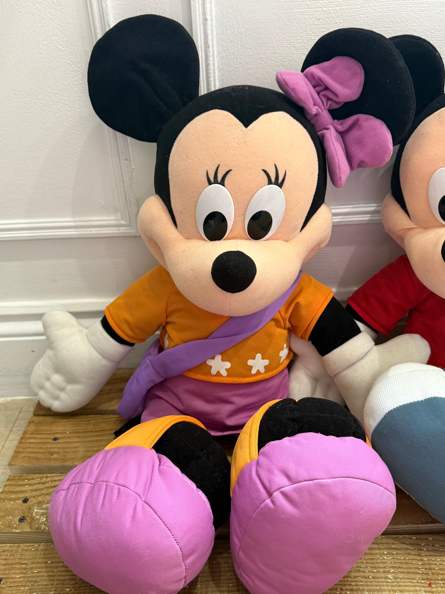 Vintage Y2K Disney Mattel Fisher Price Minnie & Mickey Mouse Plush Jumbo Stuffed Toys. 2000