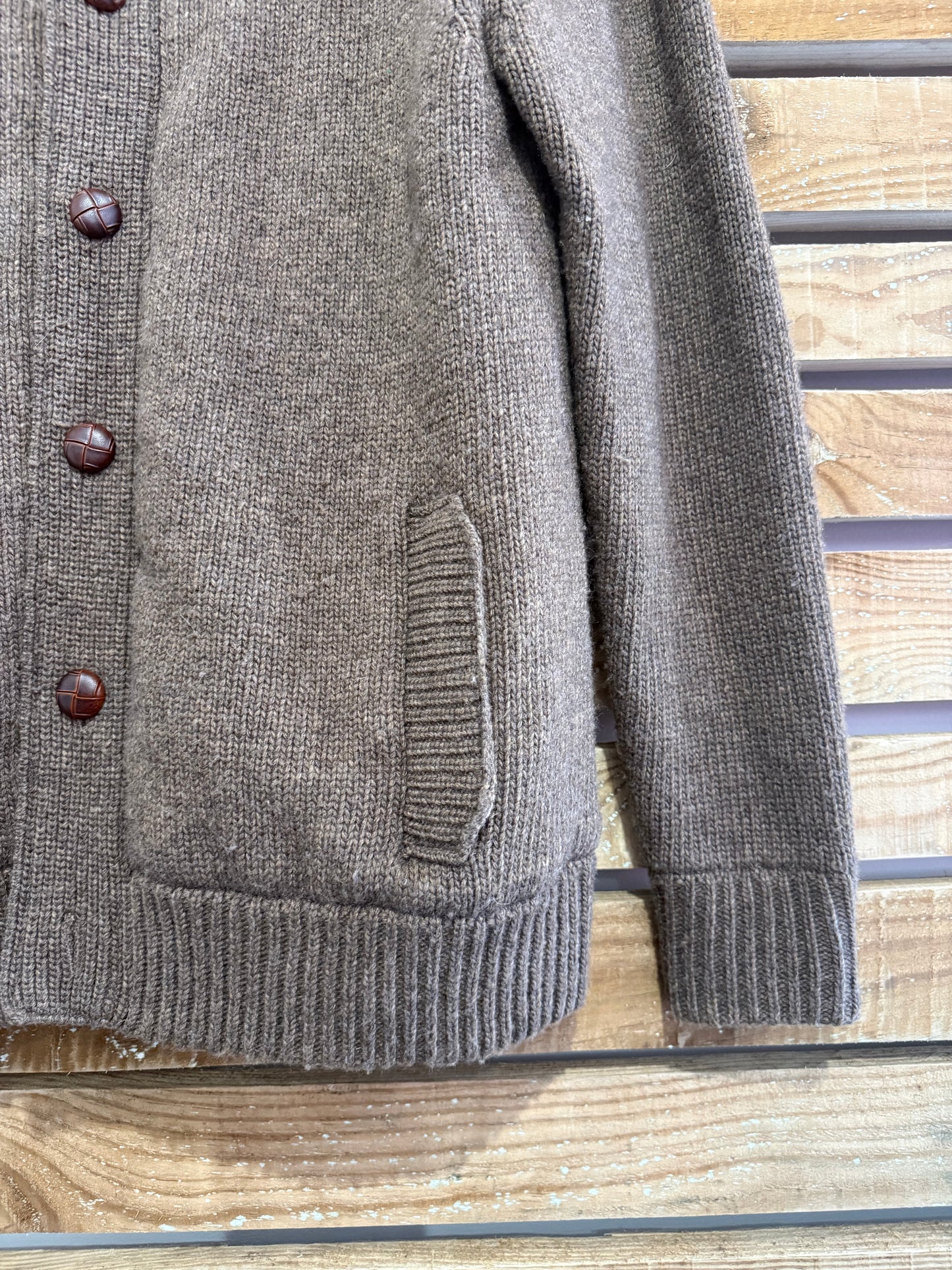 William Hunt - Savile Row Harris Tweed lined cardigan/sweater/ jacket. Size Large.