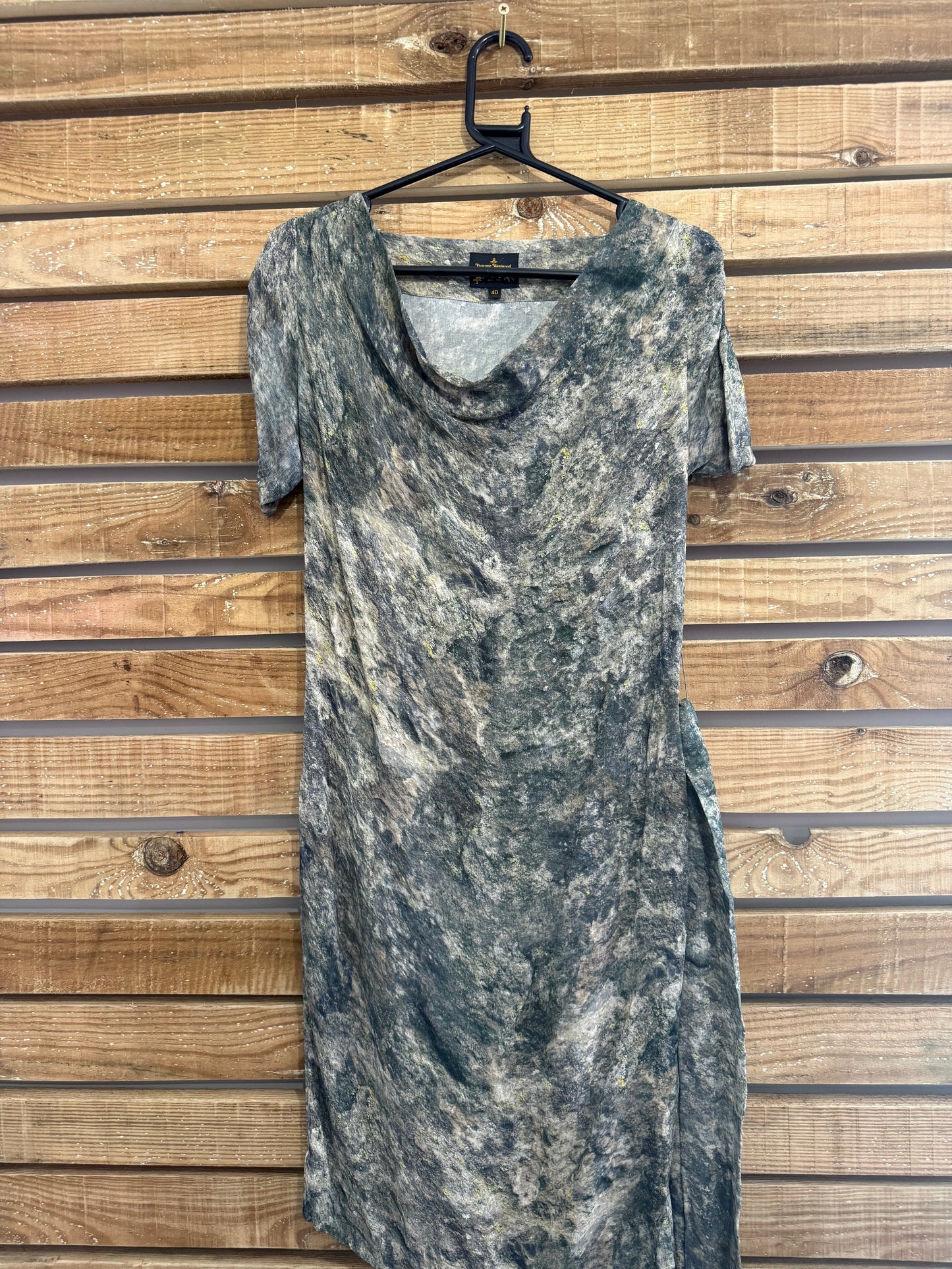 Vivienne Westwood anglomania wiggle Dress. Marble print. Size UK10. EU40. Rare.