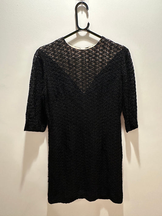 Vintage 50s/ 60s Black Woven Dress. Evening wear. Mad Men. Mode O’Day.