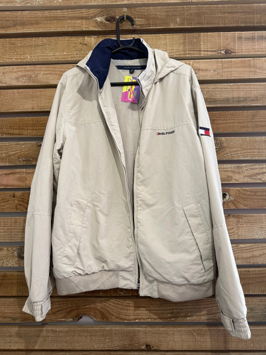 Vintage 90s Tommy Hilfiger zip up Harrington bomber Jacket. Sports/ Golf/ Festival. XL.