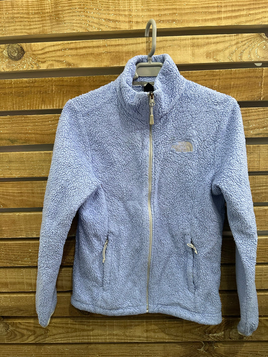 Vintage 90s The North Face teddy Borg fleece Jacket. Blue. Size Small.