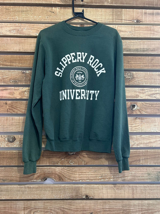 Vintage 90s Champion varsity sweater/ sweatshirt. “Slippery Rock” USA. Size Small.