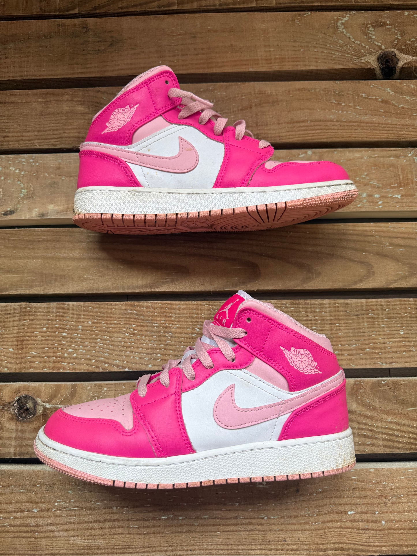 Nike Jordan Barbie High top Trainers/ sneakers. Size 38 (UK5) pink and white.