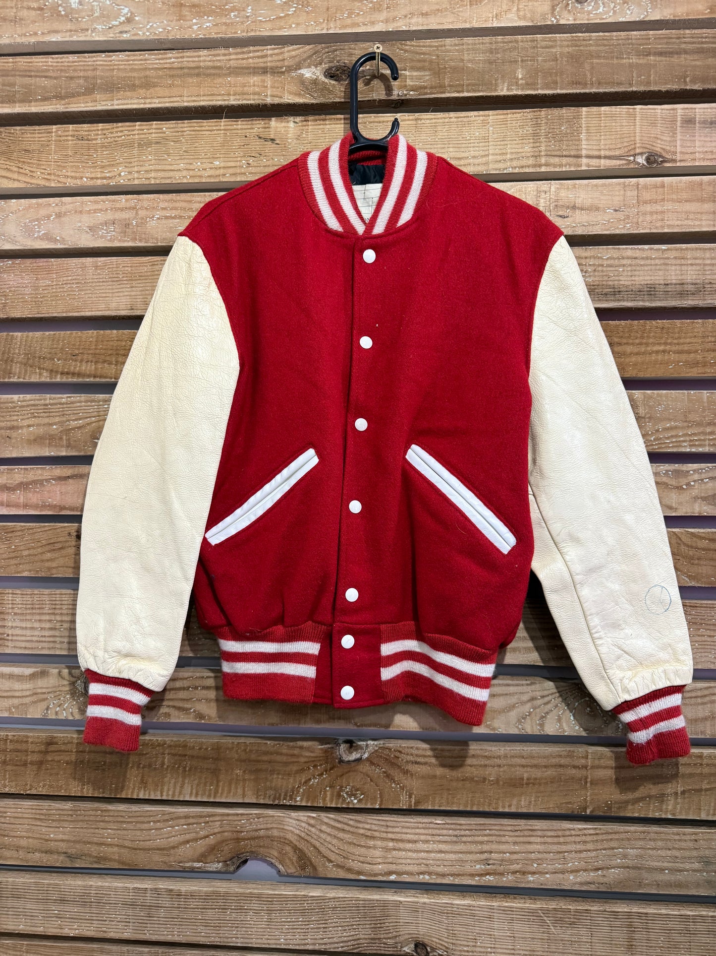 Vintage 70s Delong Varsity Jacket. 50s Style. College Jacket. USA. Rockabilly. Size small.