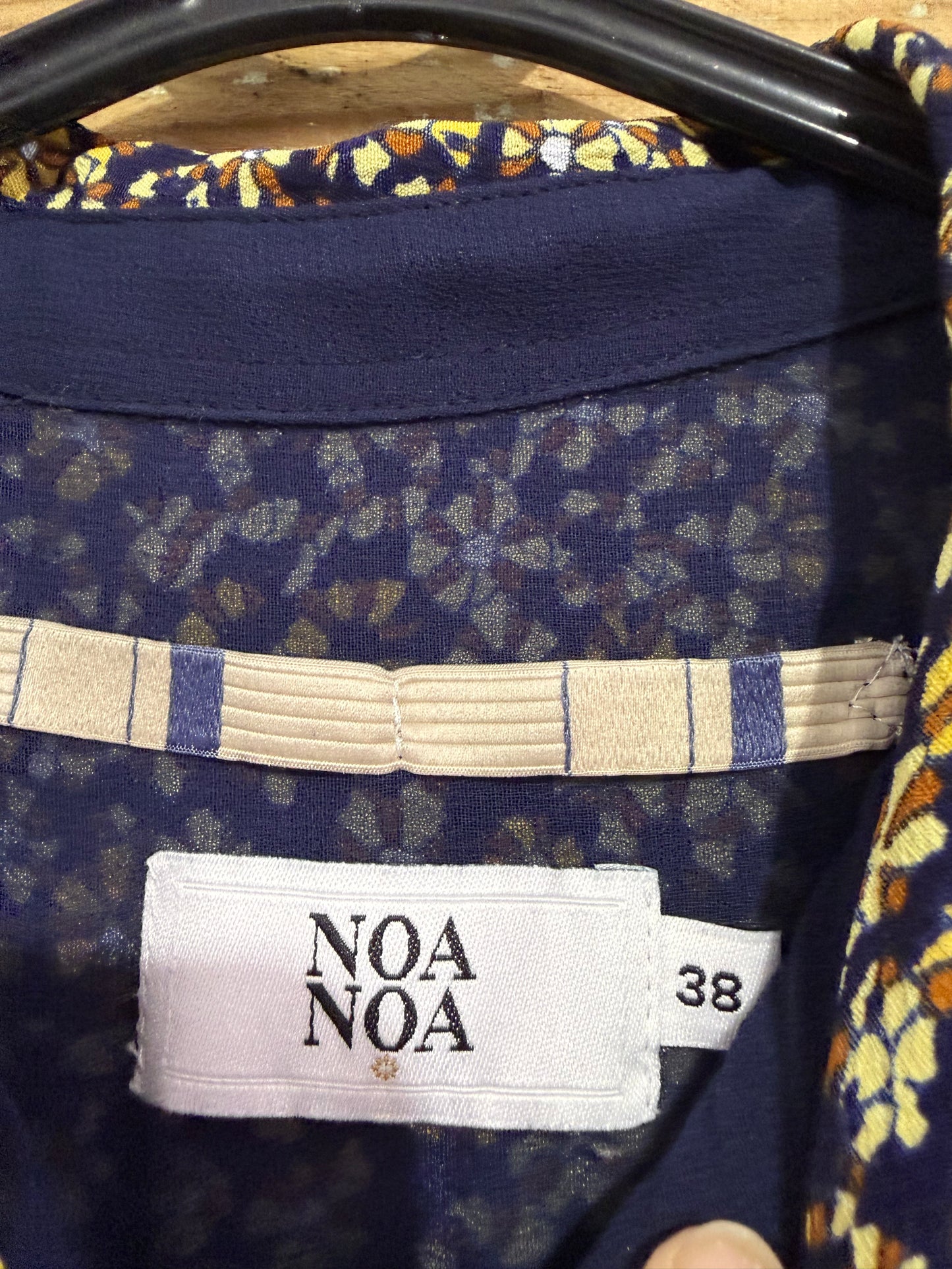 Noa Noa floral jumpsuit. Peter Pan collar. Free sizing. 38 label.