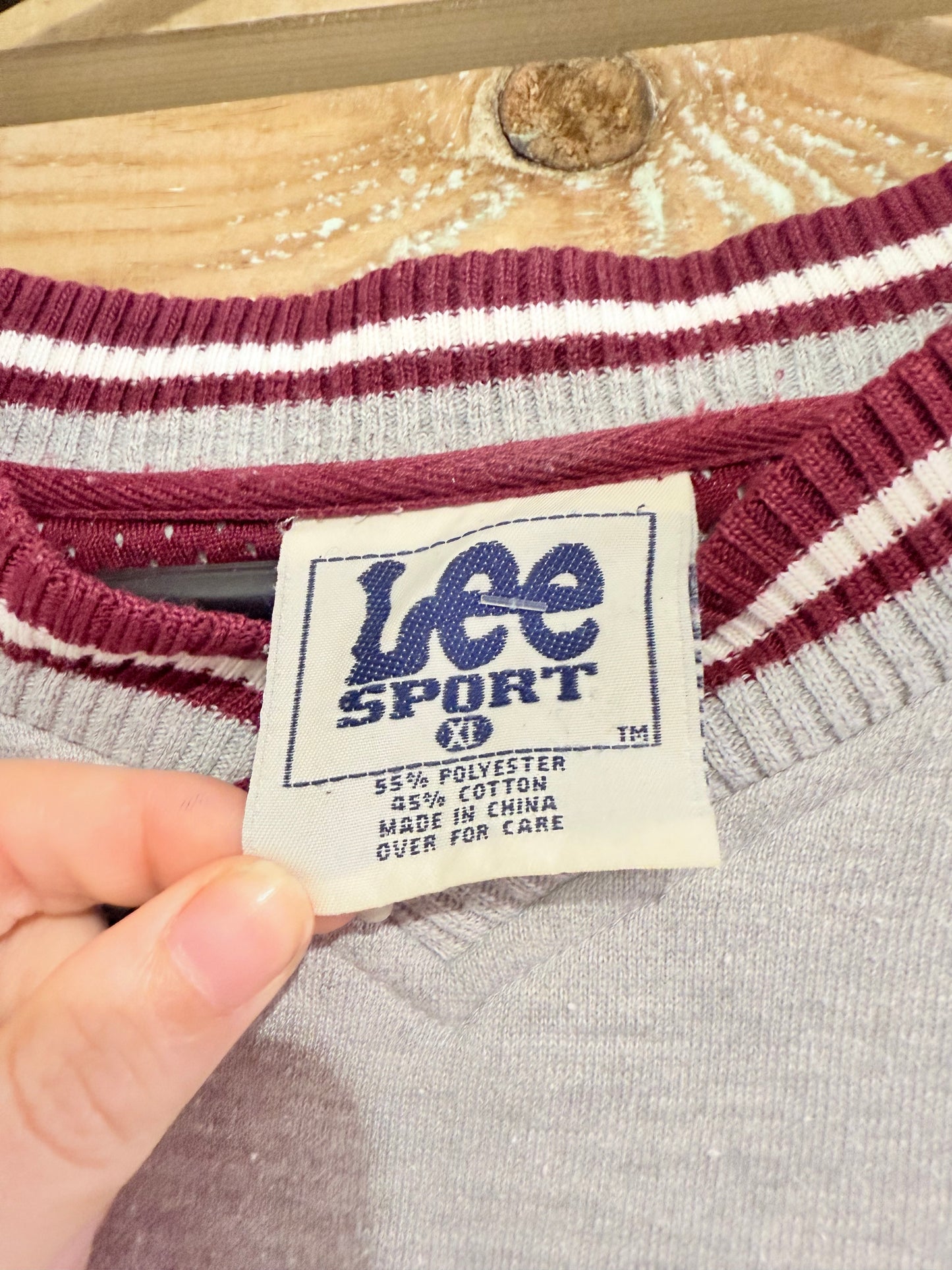 Vintage 90s Lee American varsity embroidered sweater/ sweatshirt. “Sun Devils, Arizona State” USA. Size XL.