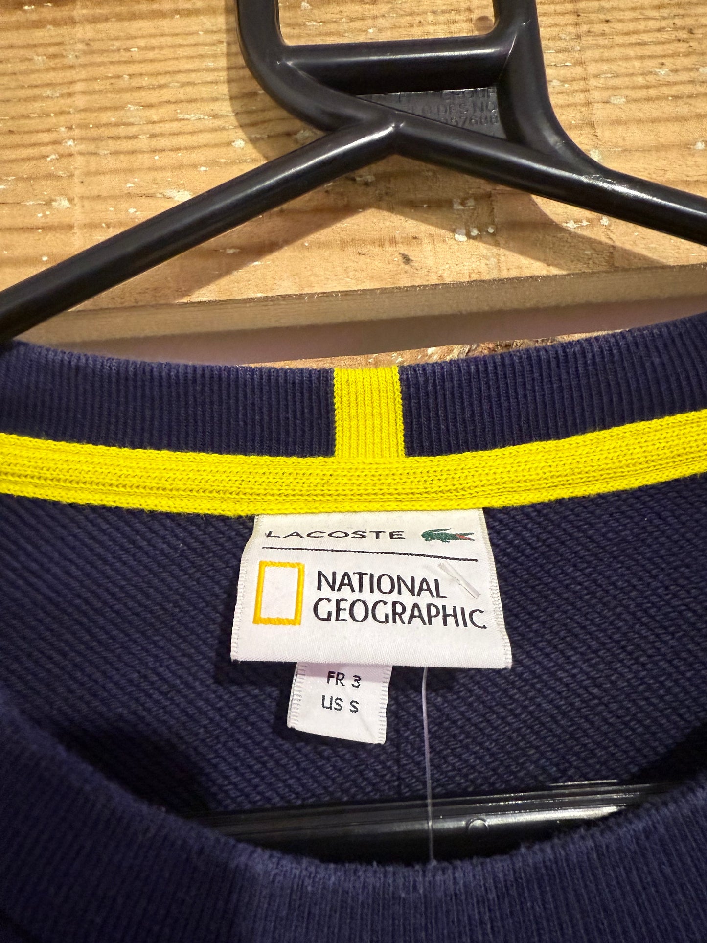 Lacoste x National Geographic croc logo sweater/sweatshirt. Size Small.