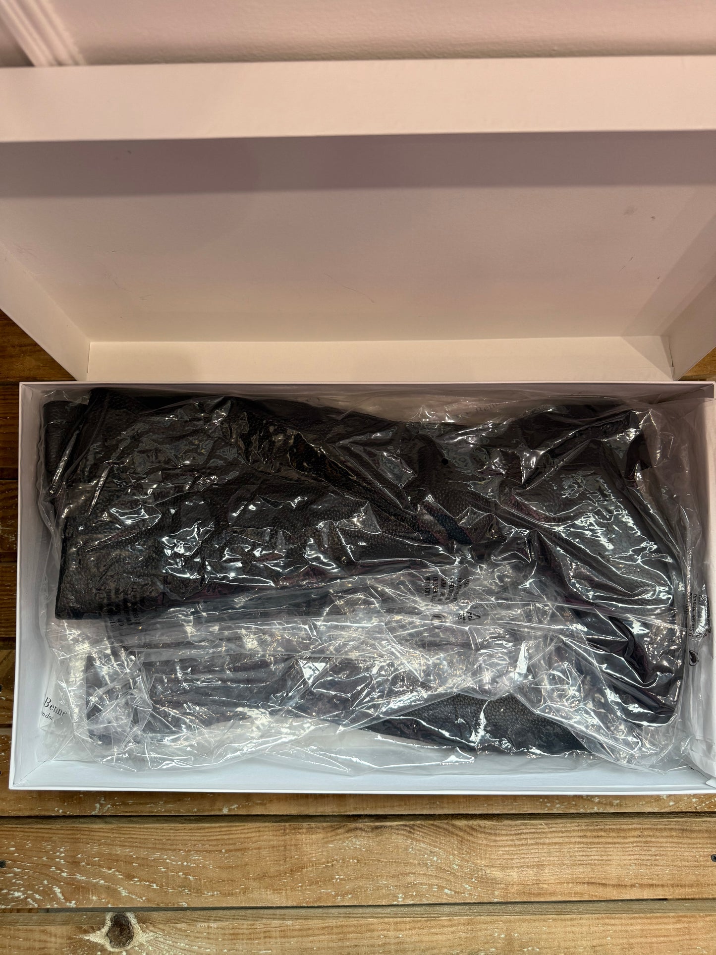 L.K.Bennett knee high fold over boots. Black leather. Size UK6 EU39. In box