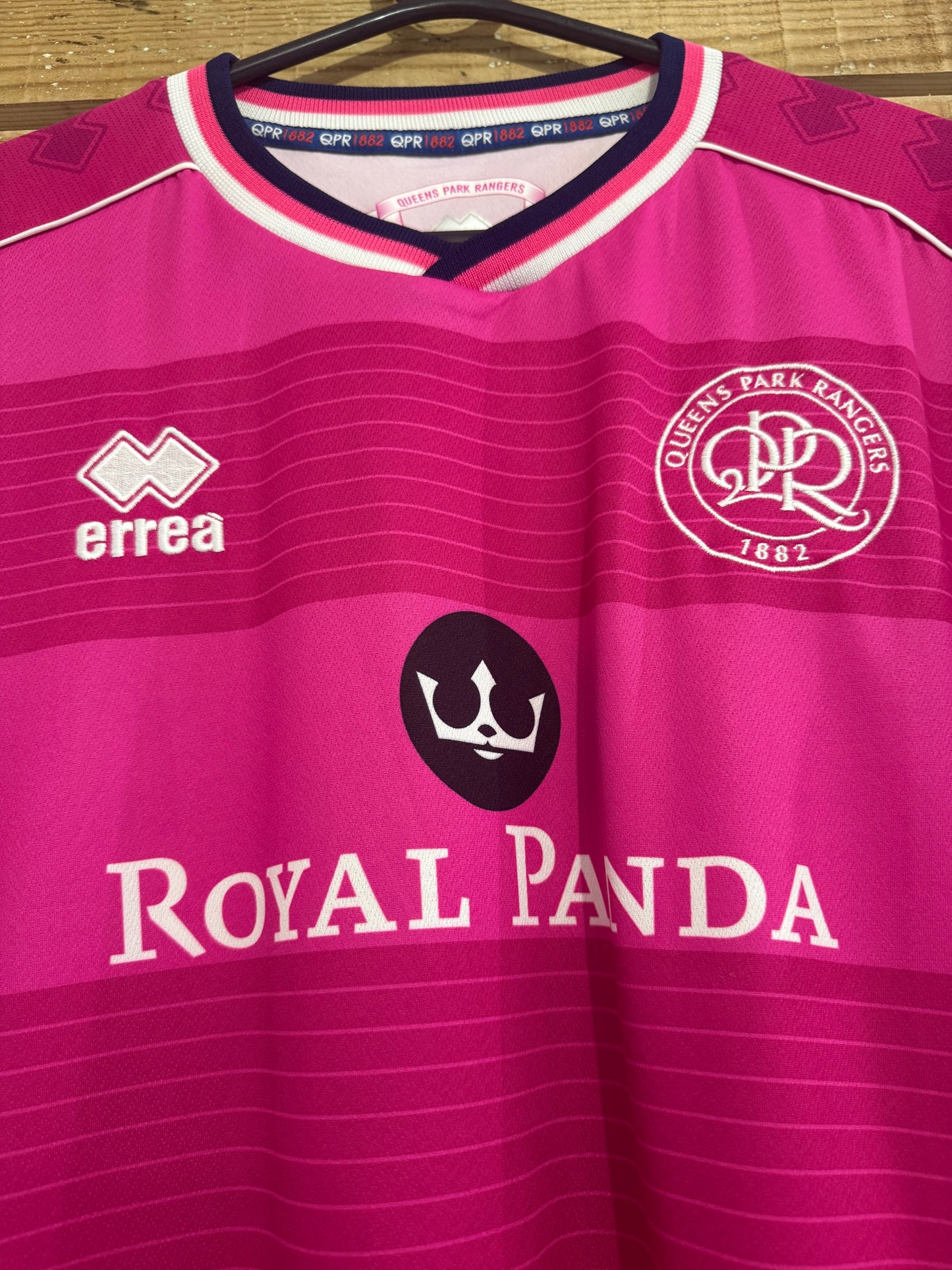 Queens Park Rangers (QPR) Errea 2018-2019 Away Football Shirt. Size Large.