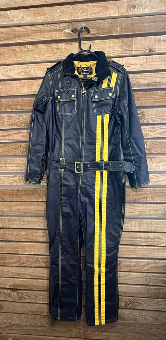 RARE Barbour waxed belted jumpsuit/ Boilersuit. Walking. Size UK12
