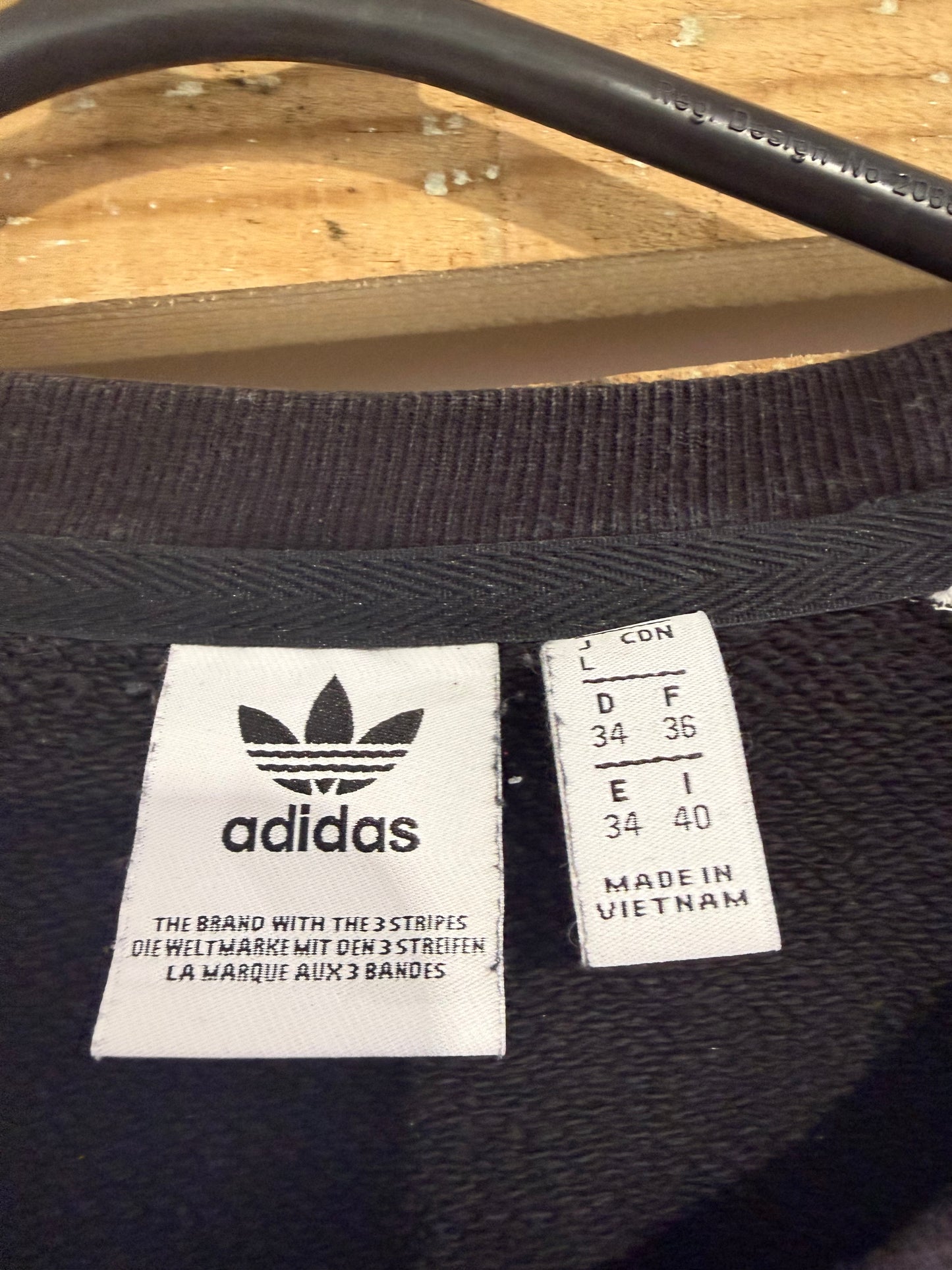 Adidas kaleidoscope print black & white sweater/ sweatshirt. Size UK8