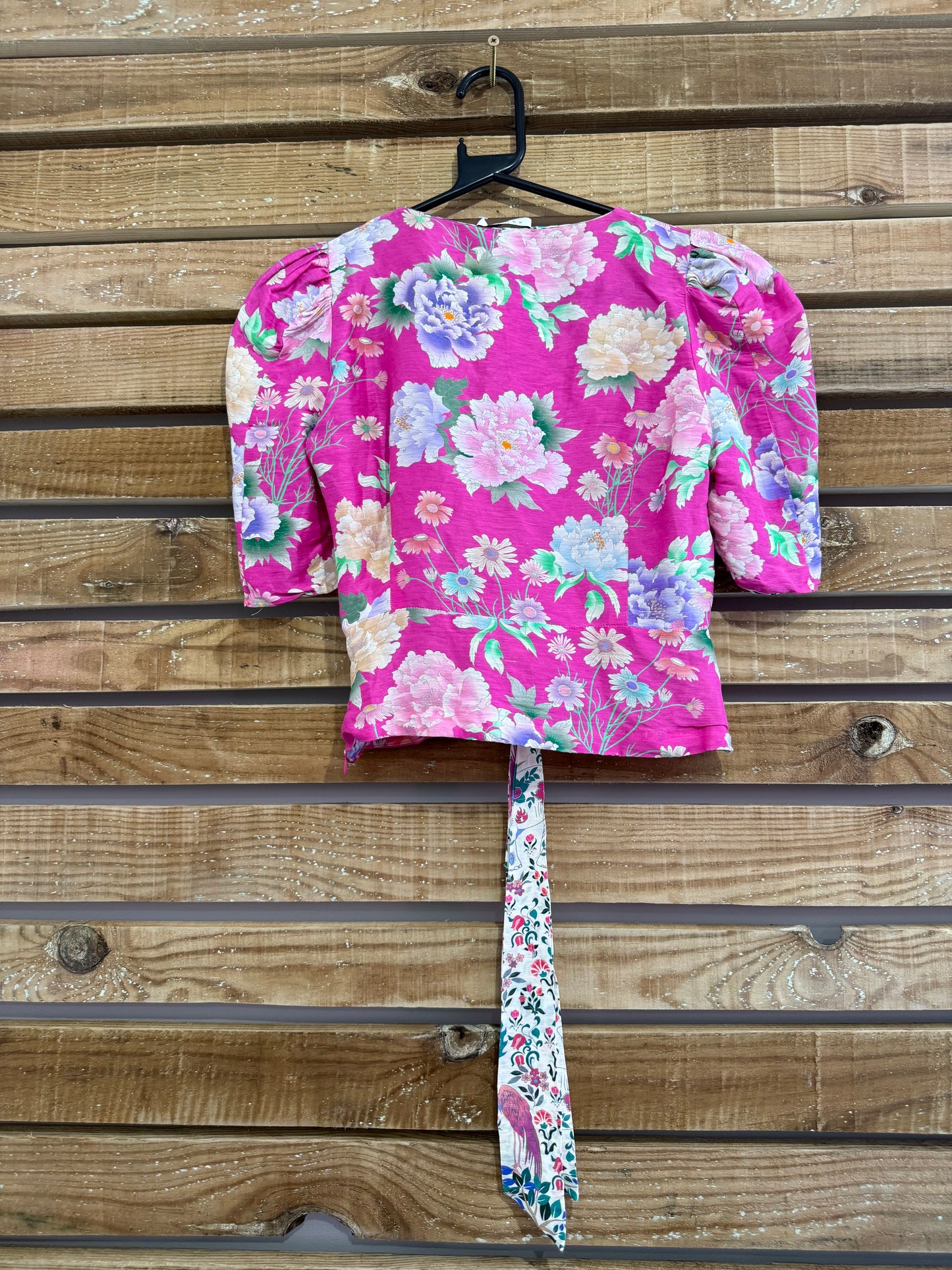 Sandro floral pink peony top. Size Small. Summer