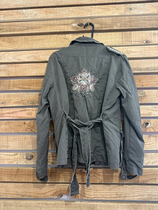 Vintage Y2K embroidered festival jacket. Free sizing.