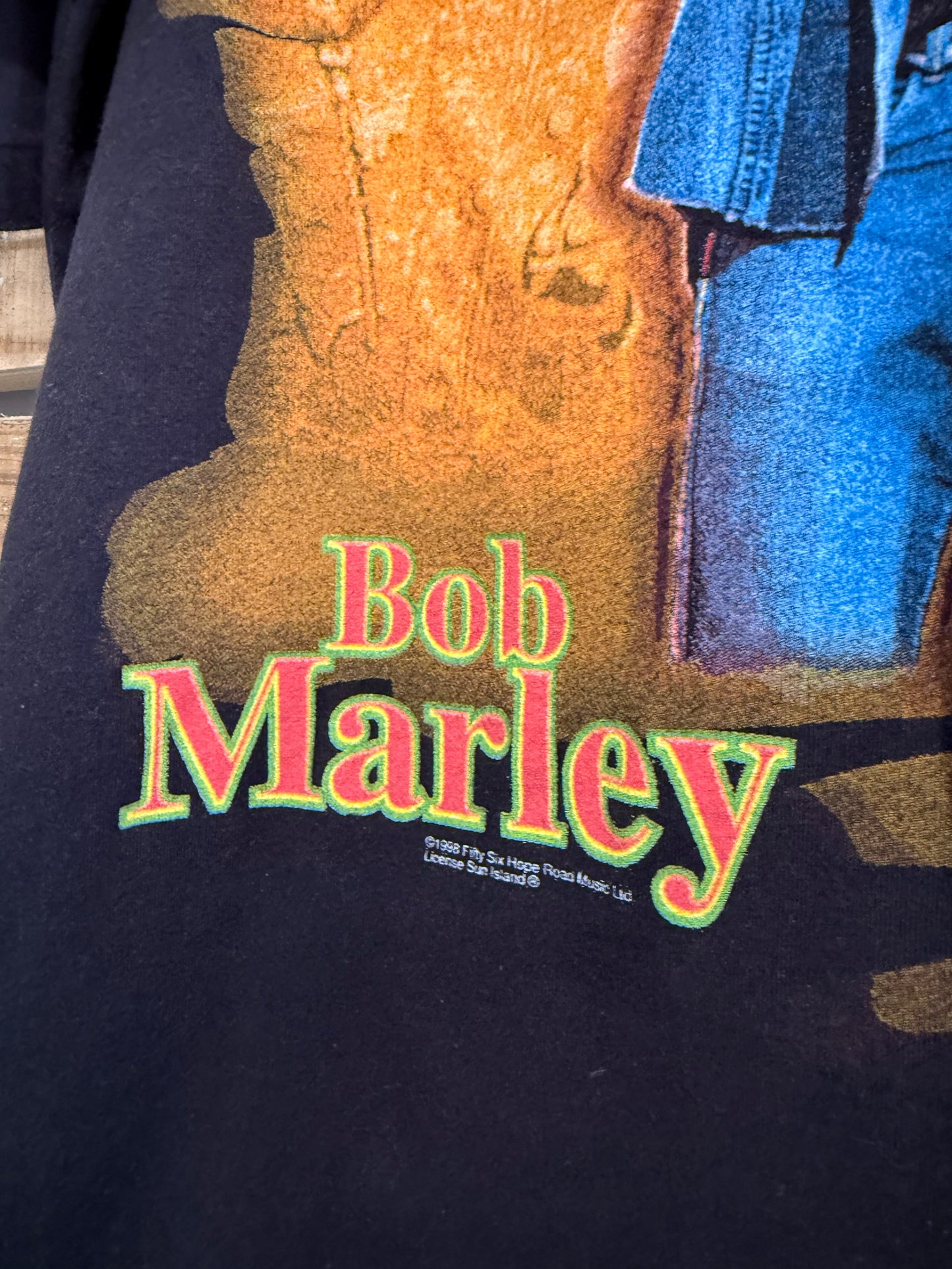 Vintage 90s Bob Marley, No Woman, No Cry t-shirt. Size Large. Dated 1998.