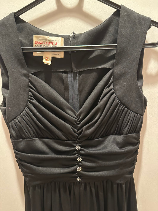 Vintage 70s black maxi dress. Evening/ gown.