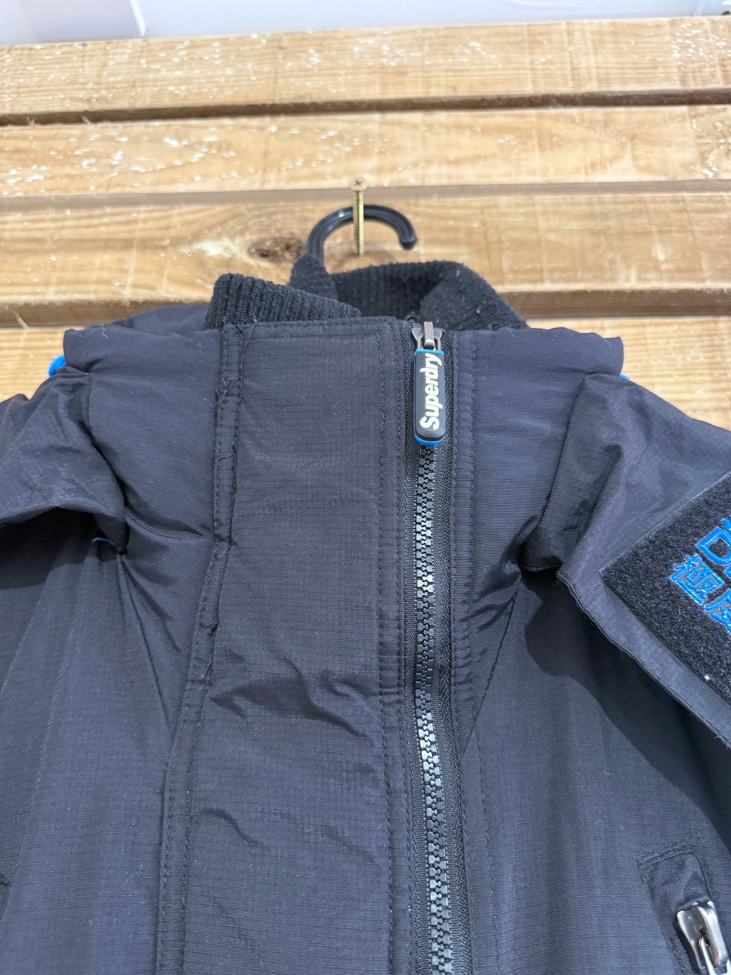 Vintage Y2K Superdry Japan wind attacker engineered jacket/ coat. Black. Size Medium.