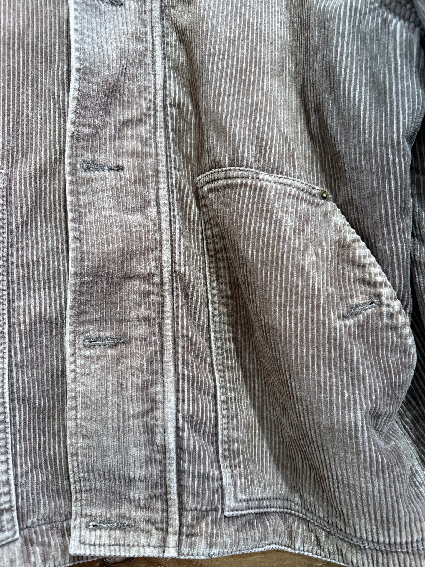 Vintage 90s Ben Sherman corduroy/cord sherpa fleece lined jacket. Brown. Size XL