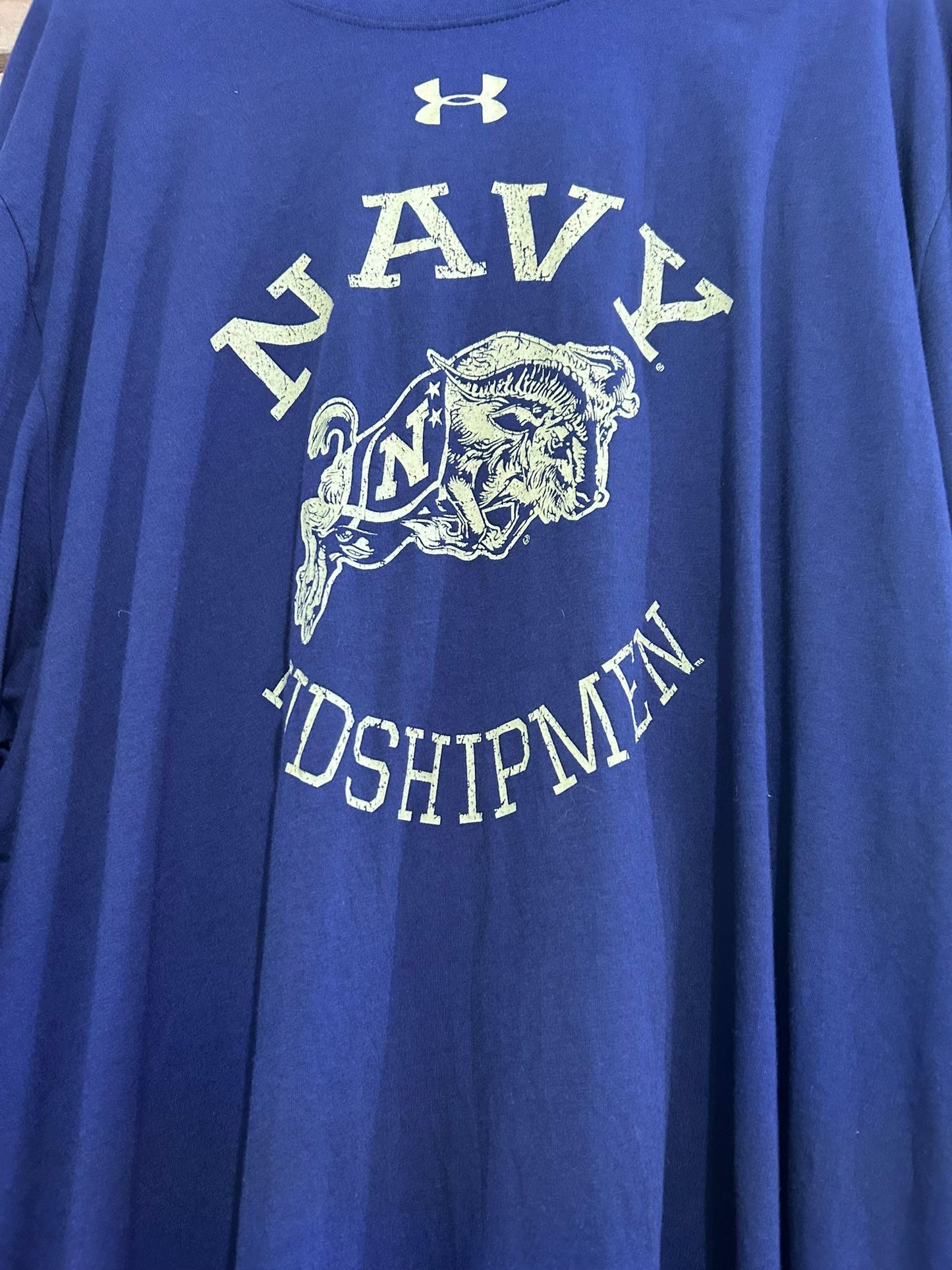 Vintage Y2K Under Armour Navy long sleeve t-shirt. Size XXL