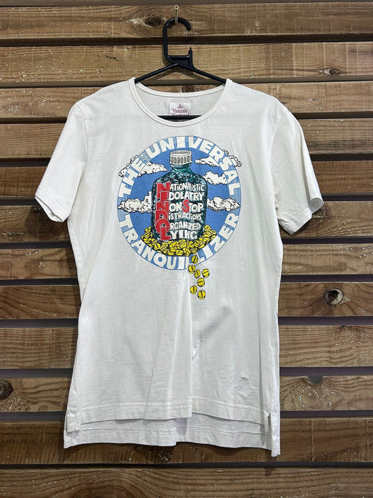 RARE Vivienne Westwood The Universal Tranquillizer NINDOL T-shirt. Size Large